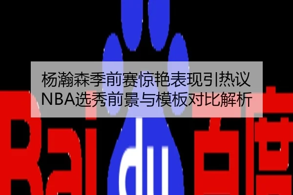 杨瀚森季前赛惊艳表现引热议 NBA选秀前景与模板对比解析